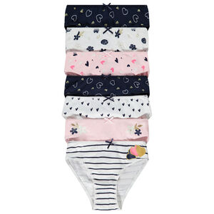 Lot de 7 culottes en jersey imprimé fantaisie pour fille  Main Lot de 7 culottes en jersey imprimé fantaisie pour fille