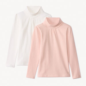 Lote de 2 camisetas de cuello alto para niña  Main Lote de 2 camisetas de cuello alto para niña