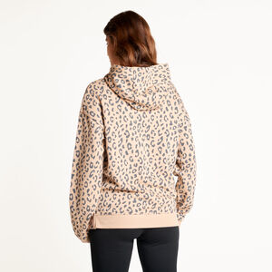 Sudadera de maternidad de felpa con estampado de leopardo. 