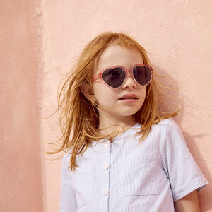 Gafas de sol corazón rosa degradado niña 