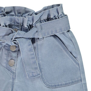 Short vaquero con cinturón para niña  Main Short vaquero con cinturón para niña