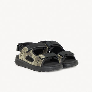 Sandalias de doble velcro con estampado de camuflaje para niño 