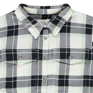 Camisa de cuadros de manga larga para niña  Main Camisa de cuadros de manga larga para niña