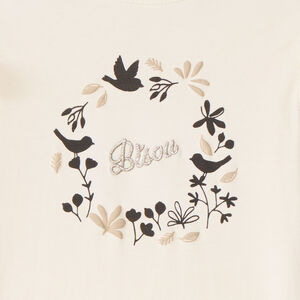 Camiseta de manga larga con volantes y estampado para bebé niña 