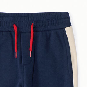 Pantalón jogging de felpa efecto color block para niño 