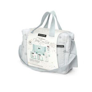 Set productos de cosmética bebé y bolso para carrito azul 