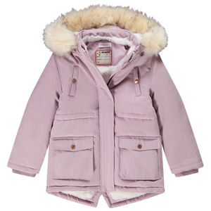 Abrigo de twill frrado sherpa con falsa piel amovible Main Abrigo de twill frrado sherpa con falsa piel amovible