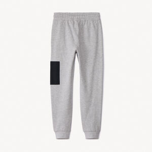 Pantalón jogging de felpa gris jaspeado para niño 