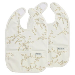 Pack de 2 baberos con bolsillo Branches Sand 