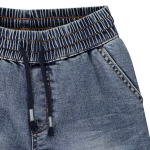 Bermudas efecto jean con cintura elástica para niño 