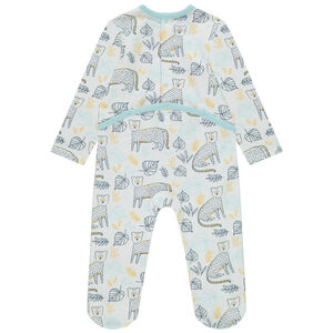 Lote de 3 peleles motivos felinos para bebé niño con aperturas diferentes según la edad 