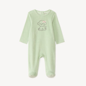 Pijama de niña en terciopelo con estampado lindo. 