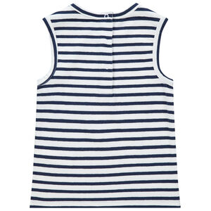 Camiseta sin mangas rayas y cocodrilo 