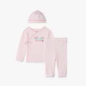 Conjunto de 3 piezas evolutivo de punto para niña bebé 