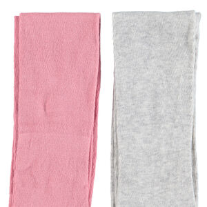 Lote de 2 pares de medias gruesas lisas para niña 