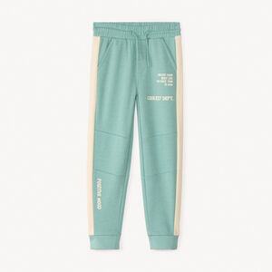 Pantalón de chándal con estampado y franjas para niño. 