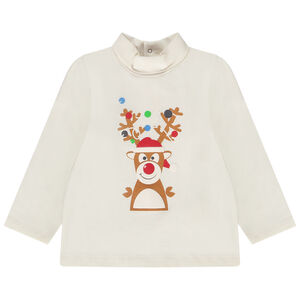 Sous-pull col roulé print fantaisie pour bébé garçon 