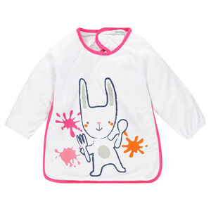 Babero manga larga de rizo con forro de pvc estampado fantasía Main Babero manga larga de rizo con forro de pvc estampado fantasía