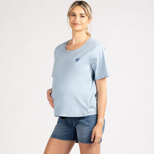 T-shirt manches courtes de grossesse et d'allaitement print cœur 