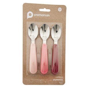 Lote de 3 cucharas de metal Yummix rosa 