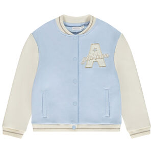 Chaqueta teddy de felpa con parche de bucles para niña 