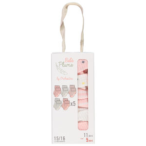 Lote de 5 pares de calcetines de punto elástico para bebés prematuros 