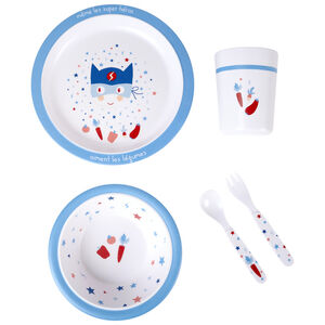Set de comida 5 piezas de melamina - Superhéroes 