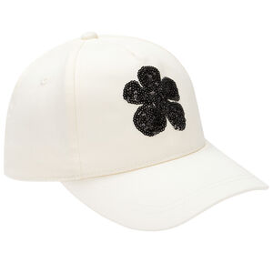 Gorra con estampado de hibisco y lentejuelas para niña  Main Gorra con estampado de hibisco y lentejuelas para niña