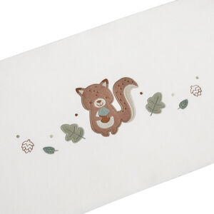 Chichonera de 3 paneles doble cara en terciopelo Rey de los Bosques crudo 