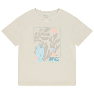 Camiseta de manga corta con estampado de algas para niño 