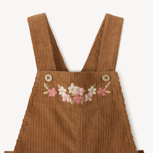 Peto corto bordado de pana para bebé niña 