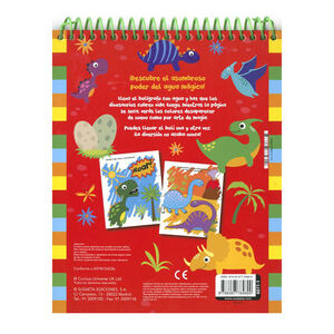 Libro para colorear con boli mágico "Dinosaurios" +3 años 
