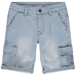 Bermudas cargo efecto vaquero con palmera en relieve para niño 