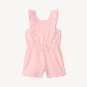 Combinación corta efecto gofrado para niña. 