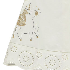 Conjunto 2 piezas unicornio con detalles brillantes para bebé niña  Main Conjunto 2 piezas unicornio con detalles brillantes para bebé niña