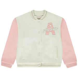 Chaqueta Teddy de felpa efecto colorblock para niña 