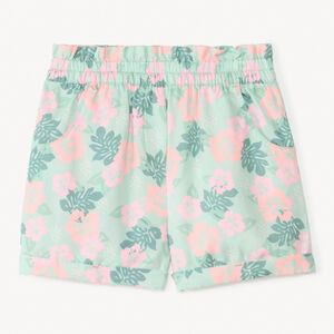 Short de tela con estampado divertido para niña 