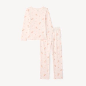 Conjunto de pijama de 2 piezas con mangas largas y estampado de hada para niña 