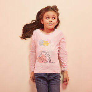 Camiseta manga larga estampado fantasía niña 