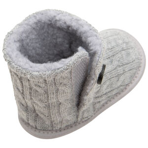 Botas de punto con trenzas y forro cálido para niño 