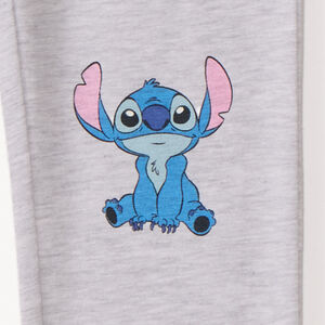Leggings unicolor con estampado de Stitch de Disney niña 