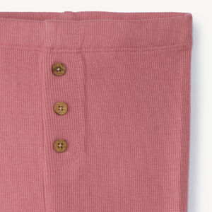 Pantalones de punto acanalado con botones para bebé niña 