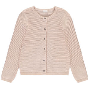 Gilet de punto fantasía con lurex para niña  Main Gilet de punto fantasía con lurex para niña