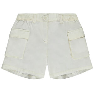 Short de tela con bolsillos y cintura elástica para niña  Main Short de tela con bolsillos y cintura elástica para niña