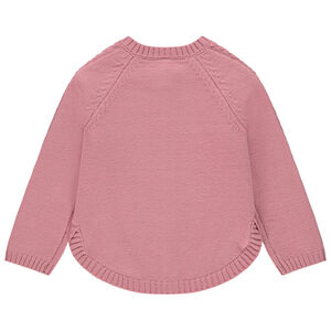 Poncho de punto trenzado para bebé niña 
