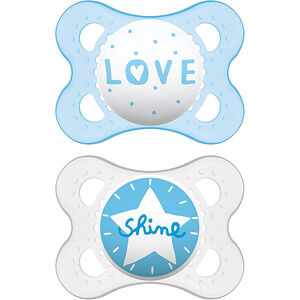 Chupete silicona Original 0-6M Pack 2 uds (modelo aleatorio) - Azul 