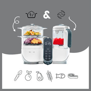 Robot NutriBaby(+) con 3 botes de 250 ml blanco 