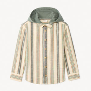Surchemise rayée en toile avec capuche pour garçon   
