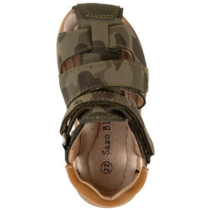 Sandalias cerradas y con velcro de estampado de camuflaje para bebé niño 