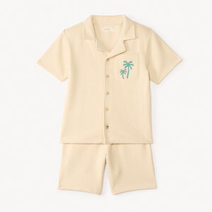 Conjunto de 2 piezas: camisa oversize + bermudas para niño 
